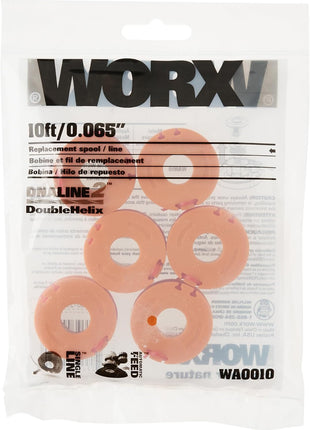 WORX Replacement Spool & Line for String Trimmers, 6-Pack, WA0010