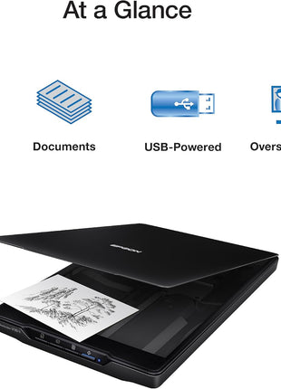Epson Perfection V39 II Flatbed Photo Scanner 4800 dpi Optical Resolution | 4800 dpi Optical Resolution Image Scanning High-Rise Removable Lid Scan to Cloud and USB Power Black