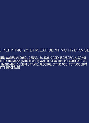 Biore 2% BHA Exfoliating Hydra Serum, Pore Refining, 4 Fl Oz | Salicylic Acid Formula, Unclogs Congestion, Smooth Texture, Nourishing Hydration, Daily Leave-On Treatment
