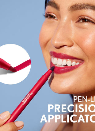 COVERGIRL Outlast, 10 Sugey Girl, Lipstain, Smooth Application, Precise Pen-Like Tip, Transfer-Proof, Satin Stained Finish, Vegan Formula, 0.06oz