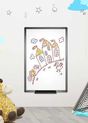 VIZ-PRO Magnetic Dry Erase White Board, 36 X 24 Inches, Black Aluminium Frame