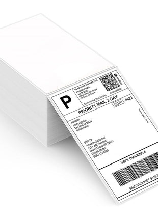 MUNBYN Thermal Direct Shipping Label (Pack of 500 4x6 Per Fanfold Labels) - Commercial Grade