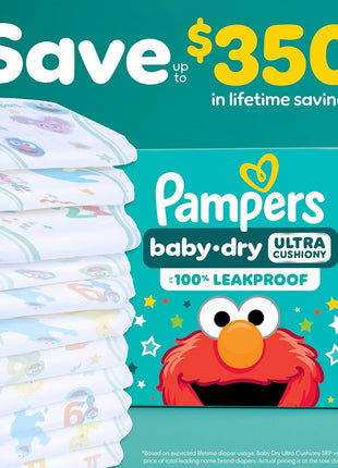 Pampers Diapers - Baby Dry - Size 1, 120 Count, Absorbent Disposable Infant Diaper (Packaging May Vary)