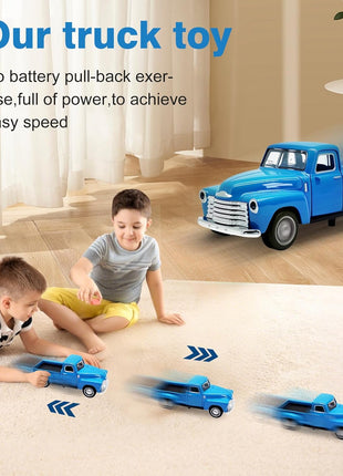 Little Blue Truck Toy for Toddlers Boys Girls | 1:32 Alloy Toddlers Car Toy Driveable,Car Door Can Open,Toy Trucks for Kids Boys Girls Easter Christmas Birthday Gifts