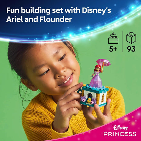 LEGO Disney Princess Twirling Ariel Toy - Building Set for Kids, Girls and Boys, Ages 5+ - Little Mermaid Toy for Fans of Movie - Ariel Doll Gift Idea for Birthdays - 43259
