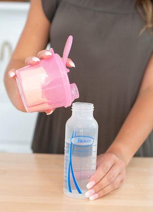 Dr. Brown's Travel Formula Dispenser with Lid, BPA Free - Pink - Holds 27oz