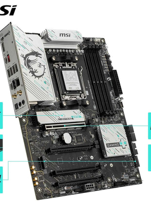MSI B850 Gaming Plus WiFi Motherboard, ATX - Supports AMD Ryzen 9000/8000 / 7000 Processors, AM5 - DDR5 Memory Boost 8200+ MT/s (OC), PCIe 5.0 x16 & 4.0 x16, M.2 Gen5, Wi-Fi 7, 5G LAN