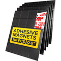 Hyper-Sticky Magnets with Adhesive Backing - 110pcs 0.8x0.08 Strong Magnetic Squares for Whiteboard Fridge - Science Education Magnets - Easy-to-Cut Stickers - Teacher Must Have - Teacher Supplies