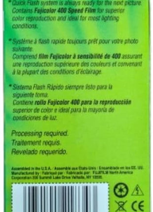 Fujifilm QuickSnap Flash 400 One Time Use 35mm Camera with, 27 Exposures, 4-Pack