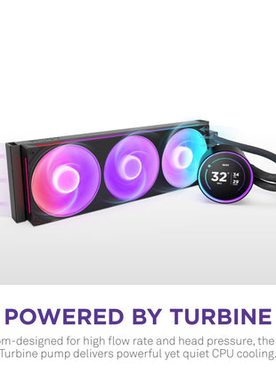 NZXT Kraken Elite 360 RGB 2024 - AIO CPU Liquid Cooler - 360mm Radiator - F360 RGB Core Fan - Customizable 2.72 inch IPS LCD - NZXT Turbine Pump - AMD® AM5, AM4 - Intel® LGA 1851/1700, 1200/115X - Black