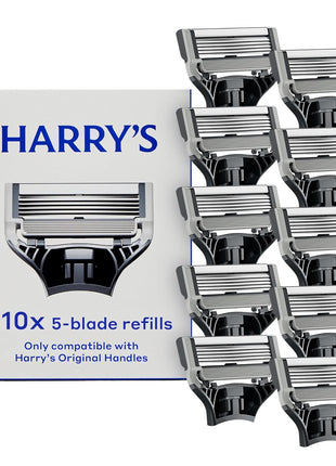 Harry's Razor Blades for Men - 10 Count - Premium Razor Blade Refill Cartridges