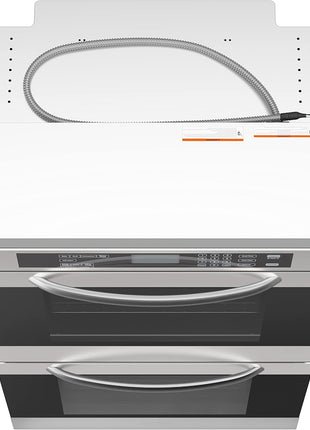 KoolMore 30-Inch Electric Double Wall Oven with Quiet, Rapid Convection Cooking, 7 Cook and Baking Modes, Dual Large Capacity Ovens, Stainless-Steel Unit, Self-Cleaning (KM-WO30D-SS)