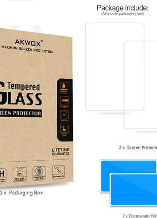 Screen Protector Compatible with PS Vita 1000 (Pack of 2), Premium HD Clear 9H Tempered Glass Screen Protective Film High Clarity Touch Accuracy