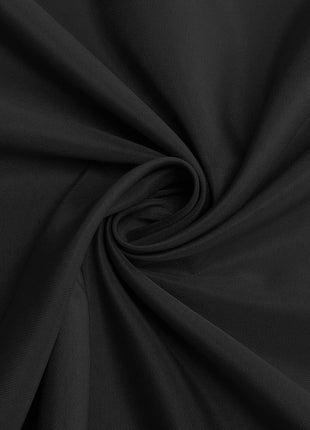 sancua Round Tablecloth   60 Inch   Water Resistant Spill Proof Washable Polyester Table Cloth Decorative Fabric Table Cover for Dining, Buffet Parties and Camping, Black (Fits 20 48 Inch Tables)