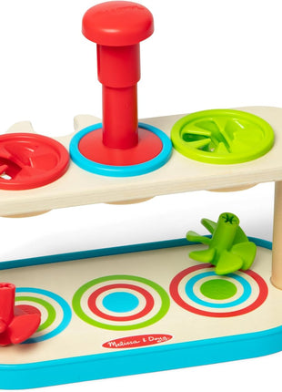 Melissa & Doug Match & Push Spinning Tops Developmental Skills Toy for Girls and Boys 2+ - FSC-Certified