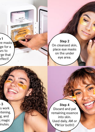Under Eye Mask - Reduce Dark Circles, Puffy Eyes, Undereye Bags, Wrinkles - Gel Under Eye Patches, Vegan Cruelty-Free Self Care by grace and stella (24 Pair Gold)