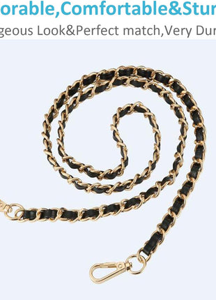 Purse Chain Strap Crossbody Bag Chains Strap Handbag Chain Replacement Leather Chain Straps 47.2 inch