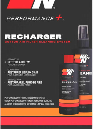 K&N Air Filter Cleaning Kit: Squeeze Bottle Filter Cleaner and Red Oil Kit; Restores Engine Air Filter Performance; Service Kit-99-5050