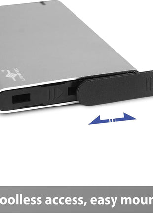 Vantec NexStar 6G, 2.5" SATA III to USB 3.2 Gen1 External SSD/HDD Enclosure, ID: Silver (NST-268S3-SV)