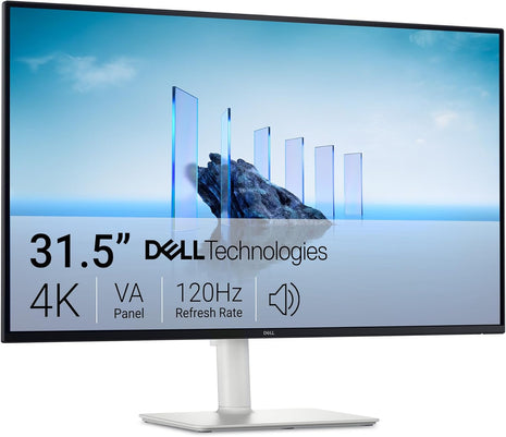Dell 32 Monitor S3225QS, 4K UHD VA, 120Hz, FreeSync Premium, Eye Comfort | 3840x2160, 31.5in, 3000:1 Contrast, 300 cd/m2 Brightness, 4ms, 99% sRGB, Anti-Glare, HDMI, DisplayPort