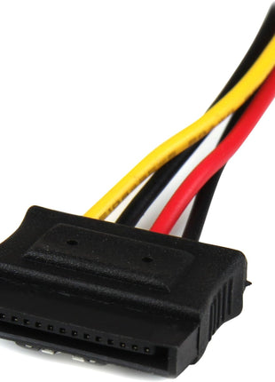 StarTech.com 12in LP4 to 2x Latching SATA Power Y Cable Splitter Adapter - 4 Pin LP4 to Dual SATA Y Splitter (PYO2LP4LSATA)