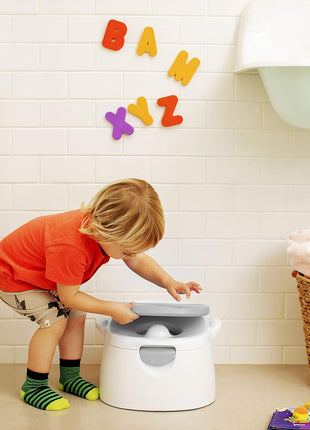 Munchkin® Arm & Hammer Multi-Stage 3-in-1 Potty Seat, (Potty Chair, Trainer Ring and Step Stool), Grey