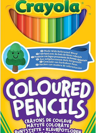 CRAYOLA Colouring Pencils - Assorted Colours (Pack of 12) | A Must-Have for All Kids Arts & Crafts Sets | Ideal for Kids Aged 3+
