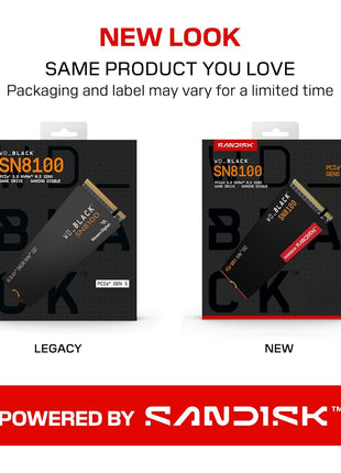 WD_Black SN8100 2TB NVMe SSD - PCIe 5.0x4, M.2 2280, Up to 14,900MB/s Read Speed, up to 11,000MB/s Write Speed, Best for AI Applications, Gaming, and Video Editing - WDS200T1X0M