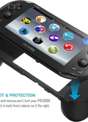 Hand Grip Handle Joypad Protective Case with L2 R2 Trigger Button Grip Shell Controller Protective Case for Sony PlayStation PS Vita 2000 PSV 2000 PS Vita Slim.