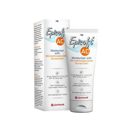 Episoft Ac Lightweight Moisturizer With Microencapsulated Spf 30 Sunscreen|Acne Safe|All Skin Types|Paraben & Fragrance Free|Dermatologist Prescribed|Suitable For Men & Women's|125Gm,1 Count