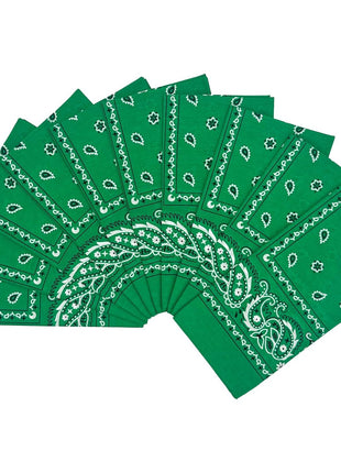 Vamqor 100% Cotton 10 Pack Fine Bandanas(Black)