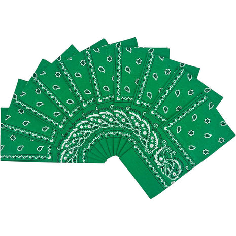 Vamqor 100% Cotton 10 Pack Fine Bandanas(Black)