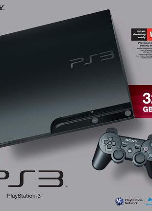 Sony PlayStation 3 Slim 320 GB Charcoal Black Console (Renewed)