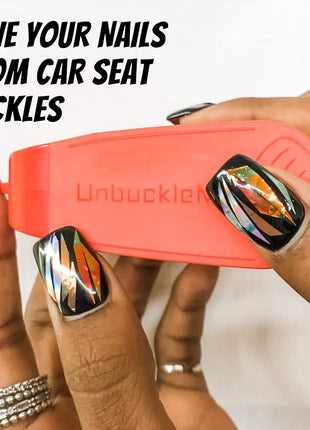 UnbuckleMe Car Seat Buckle Release Tool - Easy Opener Aid for Arthritis, Long Nails, Older Kids - Button pusher for infant, toddler, convertible 5 pt harness car seats - As Seen on Shark Tank (Aqua)