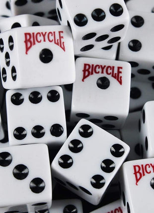 Bicycle 5 Dice Set Six Sided D6 Standard Game White Black 16 mm | lawn-game-equipment