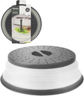 Tovolo Microwave Splatter Cover for Food, Medium (Charcoal)   Collapsible & Vented Silicone Splatter Guard Lid   Microwave Plate & Dish Cover with Handle   BPA Free Kitchen Gadget for Meal Prep
