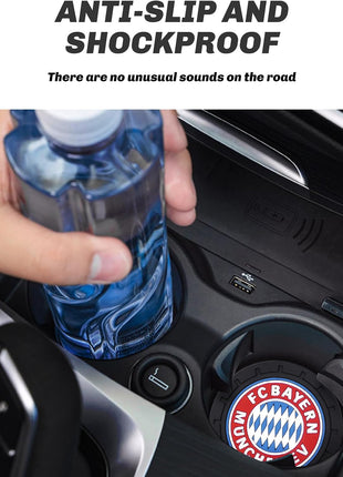 Cup Holder Insert Coaster for Bayern Munich UEFA UCL Fans,Anti Slip Car Cup Coaster Interior Accessories