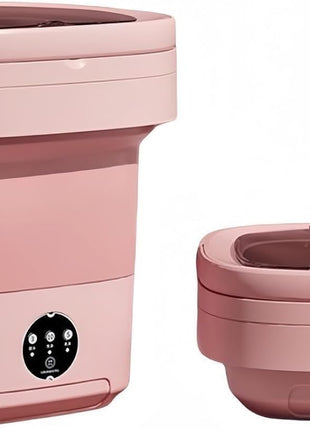Portable Washing Machine, Mini Washer,16L Upgraded Large Capacity Foldable Washer.Deep Cleaning of Underwear, Baby Clothes and Other Small Clothes.Suitable for Apartments, Dormitories, Hotels.(Pink)