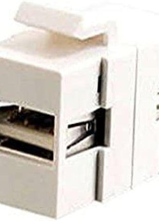 C2G/Cables to Go 28748 Snap-In USB A/A Female Keystone Insert Module, TAA Compliant, White