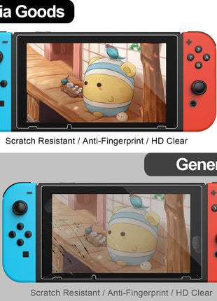 daydayup [3 Pack] Tempered Glass Screen Protector Compatible with Nintendo switch - Transparent HD Clear Anti-Scratch Screen Protector Skin Set for Nintendo Switch