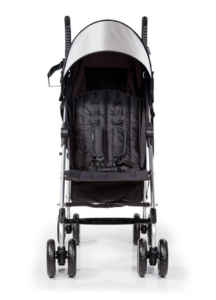 Bright Starts 3Dlite Convenience Stroller, Black - Lightweight Stroller, Large Seat Area, Mesh Siding, 4 Position Recline, Extra Large Storage Basket, Infant Stroller for Travel