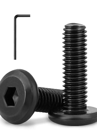 1/4-20 x 1 (25 Pack) Flat Head Hex Socket Cap Screws Bolts, Black Oxide 304 Stainless Steel 18-8, Hex Drive, Bright Finish, Fully Machine Thread