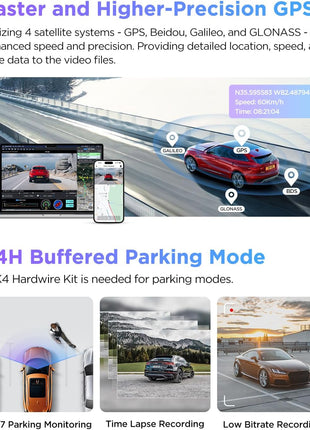 VIOFO A229 Pro 4K HDR Dash Cam, Dual STARVIS 2 IMX678 IMX675, 4K+2K Front and Rear Car Camera, 2 Channel with HDR, Voice Control, 5GHz WiFi GPS, Night Vision 2.0, 24H Parking Mode
