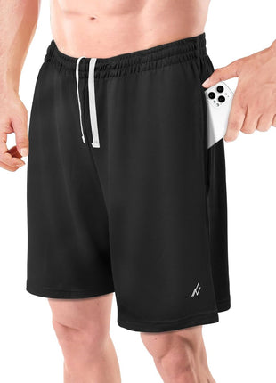 NY Threads Men's Athletic Shorts Quick Dry Loose-Fit Lightweight Running Workout Gym Shorts with Pockets