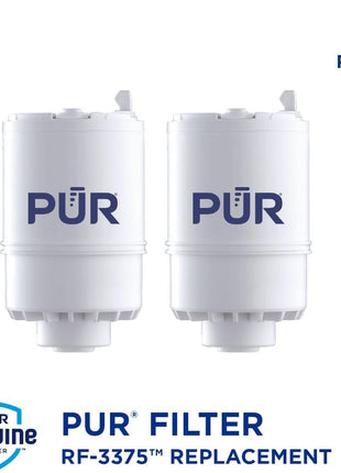 PUR Faucet Mount Replacement Filter 2-Pack, Genuine PUR Filter, 2-in-1 Powerful Filtration, Includes Lead Removal, 6-Month Value, White (RF33752)