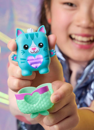 Nano-MALS Pawtricia The Blue Kitty, Electronic Pet Cat, 70+ Responses, Easter Basket Stuffers, Interactive Fidget Toys for Girls & Boys Ages 5+