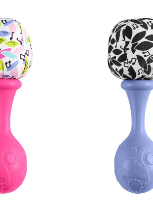 Fisher-Price Newborn Toys Rattle 'n Rock Maracas, 2 Soft Musical Instruments for Developmental Play Babies Ages 3+ Months, Pink & Purple