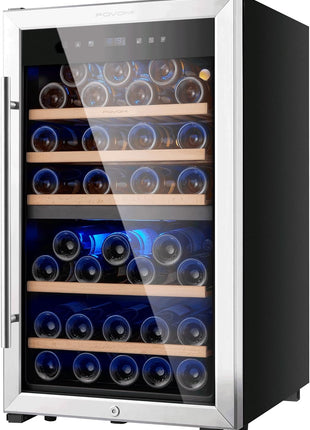 Wine Fridge 91-bottle Large Wine Cooler Refrigerators Red