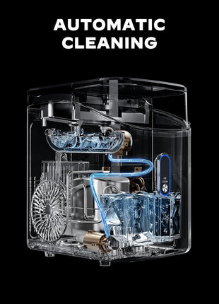 Silonn Nugget Ice Maker Countertop, Pebble Ice Maker with Soft Chewable Ice, One-Click Operation Ice Machine with Self-Cleaning, 33lbs/24H for Home,Kitchen,Office