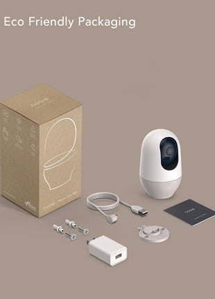 Nooie Baby Monitor with Camera 2 Pack, WiFi Baby Monitor Camera,360-degree 2K, Smart Baby Camera with Motion Tracking, Night Vision,Two Way Audio&Sound Detection,Works with Alexa, SD Card and Cloud